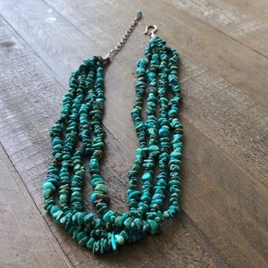 multi-strand authentic turquoise necklace